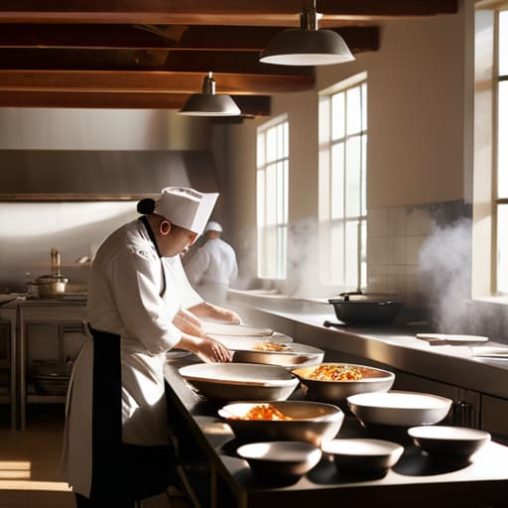 Learning how to run a staff meal.