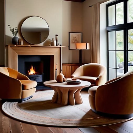 Designing comfortable spaces for social gatherings.