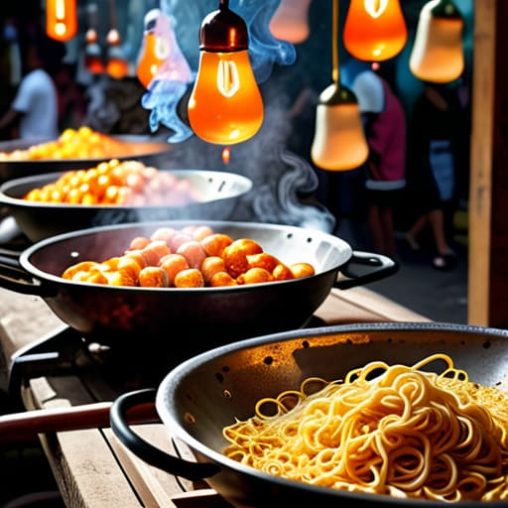 Tips for dining at busy street food markets.